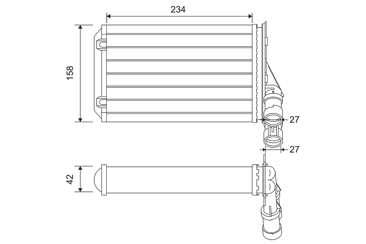 Schimbator caldura, incalzire habitaclu 812044 VALEO